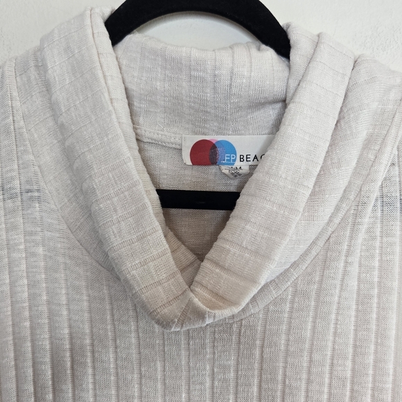 FREE PEOPLE BEACH Ribbed Cowl Nwck Side Slit Dress - Picture 4 of 9